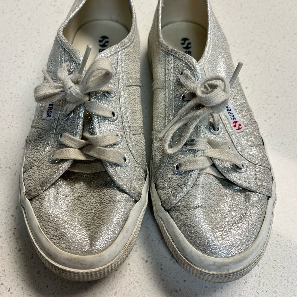 Superga Sparkling gold  Lace-Up Shoes